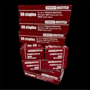 9 Boxes Stanley Bostitch (Red Box) STCRP2115 1/4 B8 Staples NEW